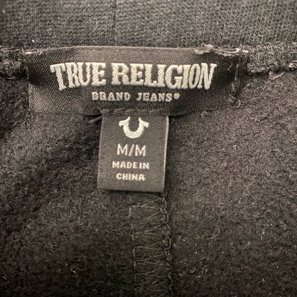 FLOCKED LOGO STACKED SWEAT
PANT - Black | True Religion - Picture 6 of 6